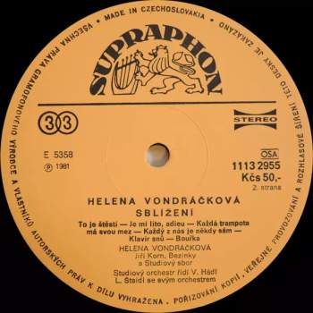Helena Vondráčková: Sblížení