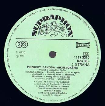 Fanoš Mikulecký: Písničky Fanoša Mikuleckého