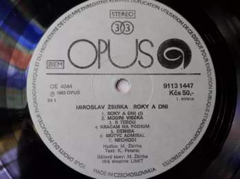 Miroslav Žbirka: Roky A Dni
