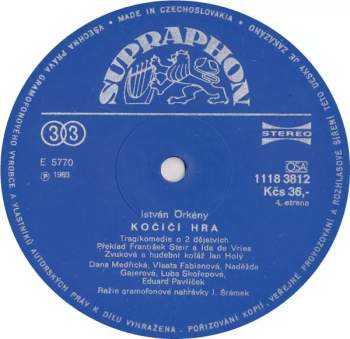 Örkény István: Kočičí Hra (3xLP)