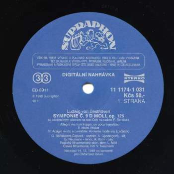 The Czech Philharmonic Orchestra: Symphony No. 9 (Koncert Pro Občanské Fórum = A Concert For The Civic Forum)