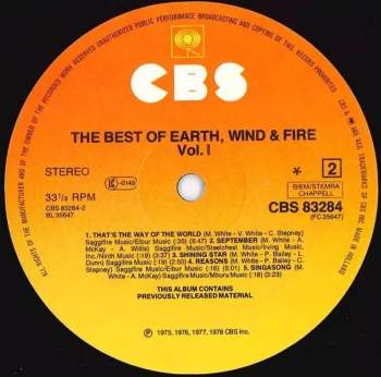 Wind & Fire Earth: The Best Of Earth Wind & Fire Vol. I