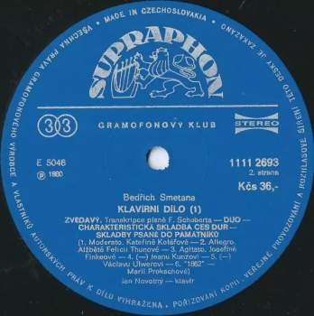 Bedřich Smetana: Klavírní Dílo
