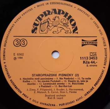 Various: Staropražské Písničky 2