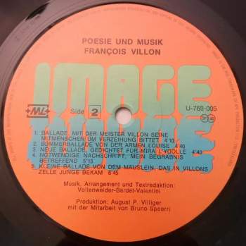 Poesie Und Musik: Francois Villon
