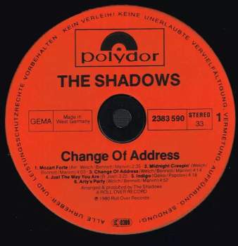 The Shadows: Change Of Address