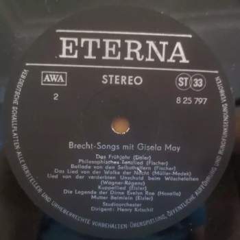Gisela May: Brecht-Songs Mit Gisela May