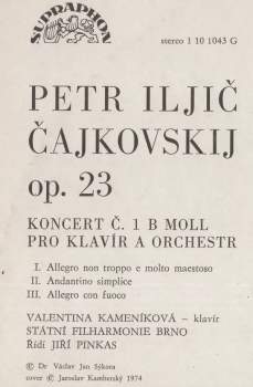 Pyotr Ilyich Tchaikovsky: Koncert B Moll Pro Klavír A Orchestr