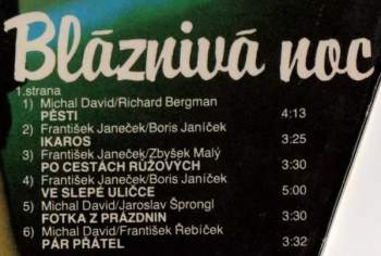 Michal David: Bláznivá Noc