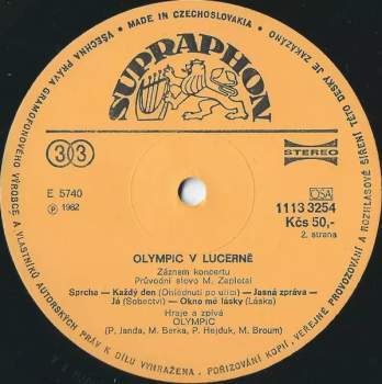 Olympic: V Lucerně (+ OBŘÍ PLAKÁT)
