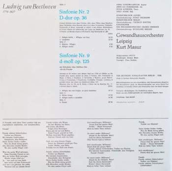 Ludwig van Beethoven: Sinfonie Nr. 9 D-moll Op. 125 (Mit Schlußchor Über Schillers Ode »An Die Freude«) / Sinfonie Nr. 2 D-dur Op. 36 