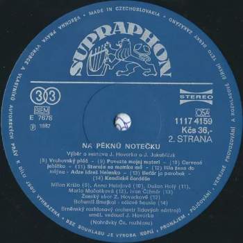 Brněnský Rozhlasový Orchestr Lidových Nástrojů: Na Pěknú Notečku