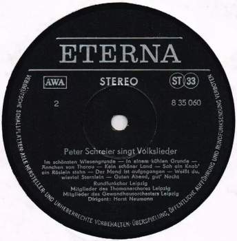 Peter Schreier: Peter Schreier Singt Volkslieder