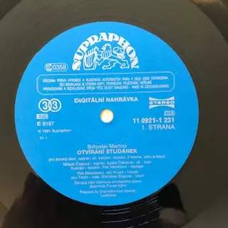 Bohuslav Martinů: The Opening Of The Wells / Legend Of The Smoke From Potato Fires