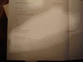 Krzysztof Penderecki: Pašije Sv. Lukáše