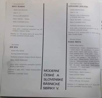 František Hrubín: Moderní České A Slovenské Básnické Sbírky V.