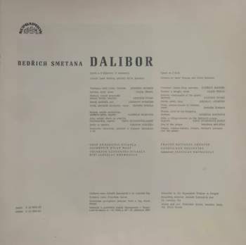 Bedřich Smetana: Dalibor (3xLP + BOX) MONO