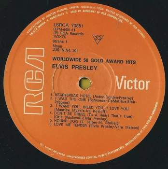 Elvis Presley: Worldwide 50 Gold Award Hits