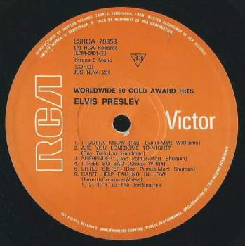 Elvis Presley: Worldwide 50 Gold Award Hits