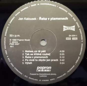 Jan Kalousek: Řeka V Plamenech