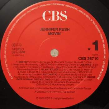 Jennifer Rush: Movin'