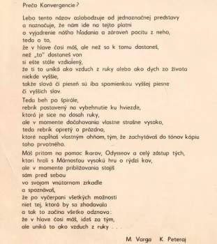 Collegium Musicum: Konvergencie