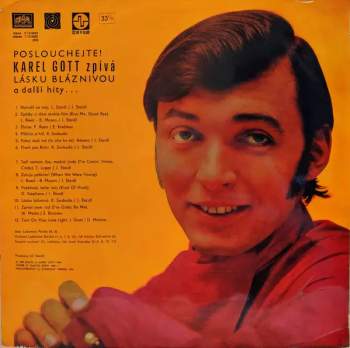 Karel Gott: Poslouchejte! Karel Gott Zpívá Lásku Bláznivou A Další Hity