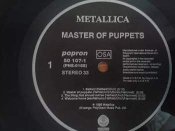 Metallica: Master Of Puppets (POPRON)