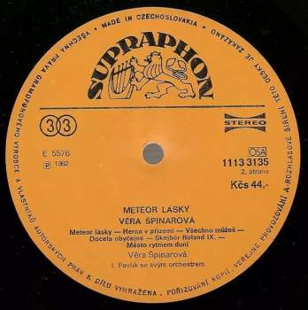 Věra Špinarová: Meteor Lásky