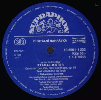 The Czech Philharmonic Orchestra: Stabat Mater