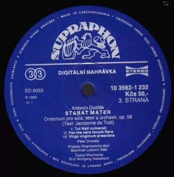 The Czech Philharmonic Orchestra: Stabat Mater