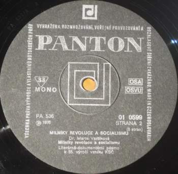 Various: Míl'niky Revolúcie A Socializmu 1921 - 1976