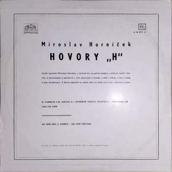 Miroslav Horníček: Hovory "H"