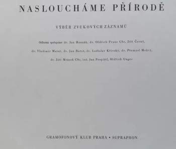 Josef Cincibus: Nasloucháme Přírodě
