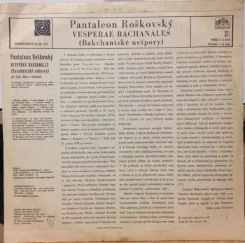 Jozef Pantaleón Roškovský: Bakchantské Nešpory [Vesperae Bachanales]