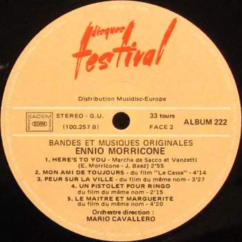 Ennio Morricone: Bandes Et Musiques Originales