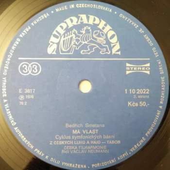 The Czech Philharmonic Orchestra: Má Vlast (2xLP)