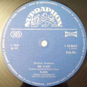The Czech Philharmonic Orchestra: Má Vlast (2xLP)