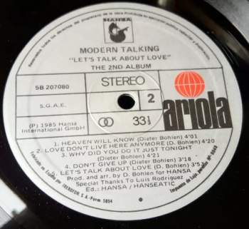 Modern Talking: Let's Talk About Love - The 2nd Album