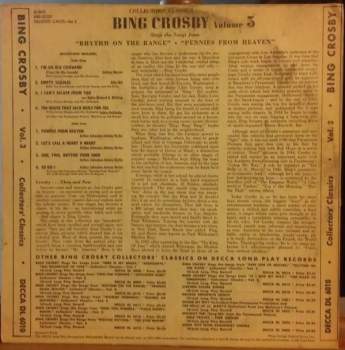 Bing Crosby: Collectors' Classics Volume 3: Sing The Songs From "Rhythm On The Range" And "Pennies From Heaven"