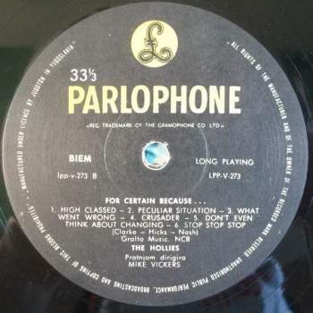 The Hollies: For Certain Because...