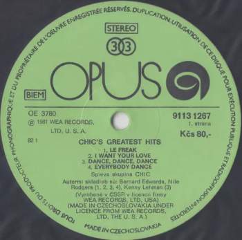 Chic: Les Plus Grands Succes De Chic = Chic's Greatest Hits