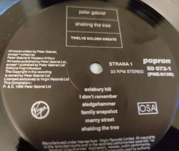Peter Gabriel: Shaking The Tree: Twelve Golden Greats