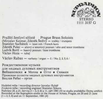 Václav Rabas: Vánoční Hudba Pro žestě / Christmas Brass Music