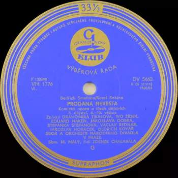 Bedřich Smetana: Prodaná Nevěsta (3xLP+ BOOKLET)