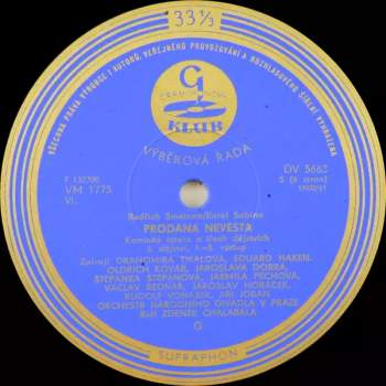 Bedřich Smetana: Prodaná Nevěsta (3xLP+ BOOKLET)