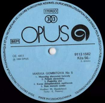Marika Gombitová: №5