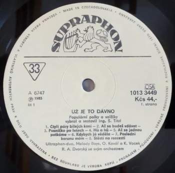R. A. Dvorský Orchestra: Už Je To Dávno... (85 2)