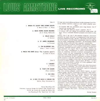Louis Armstrong: Live Recording