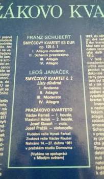 Leoš Janáček: Smyčcový Kvartet Es Dur, Op. 125 Č. 1 / Smyčcový Kvartet Č. 2, Listy Důvěrné
